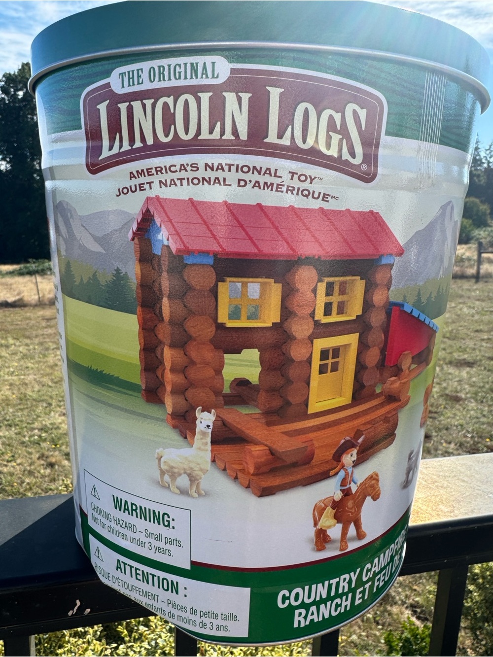 Lincoln Logs Country Camper Ranch Playset - Red Roof & Natural Wood